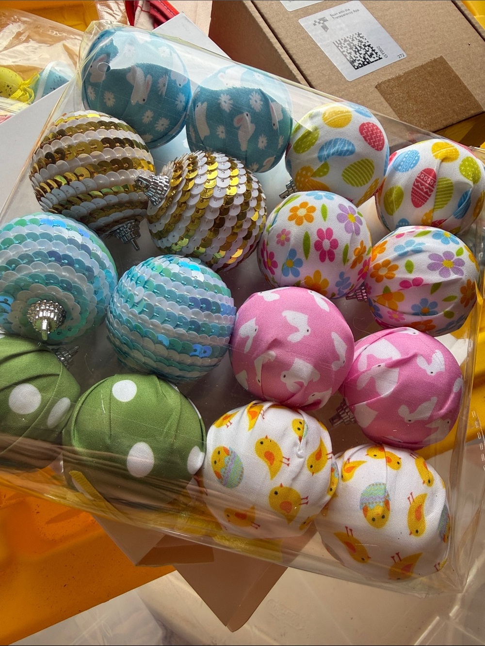 NIB -Set of Decorative Fabric Easter Ornaments